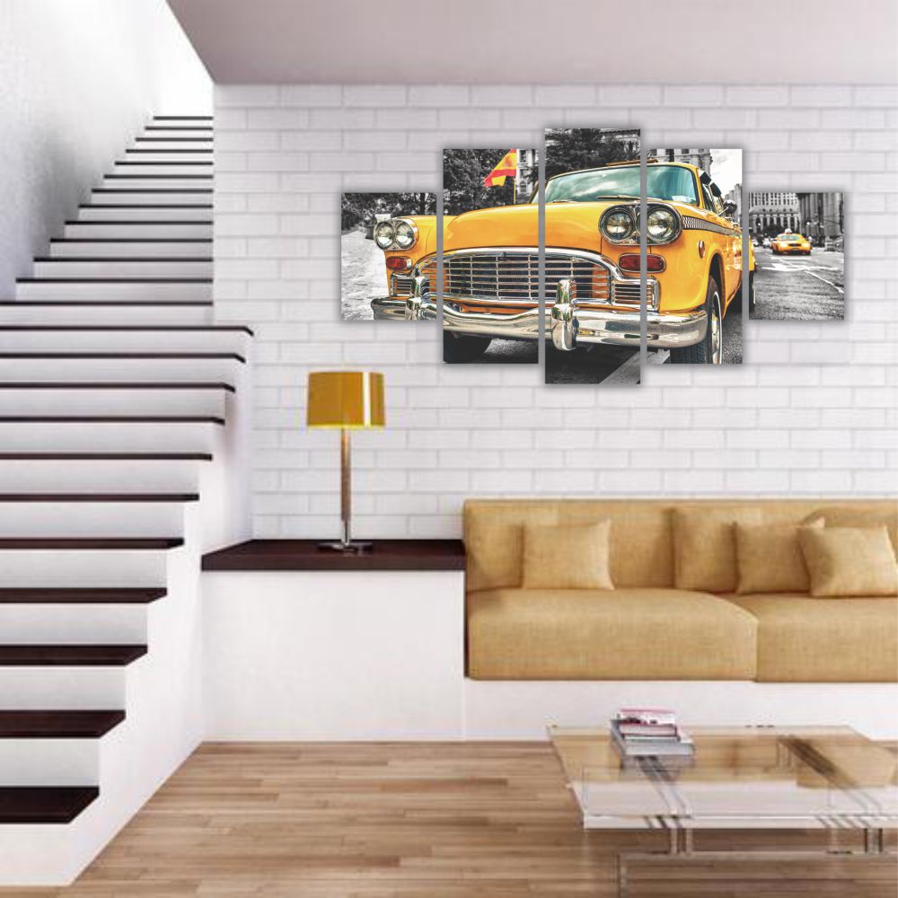 Quadros Decorativos MDF Táxi Amarelo New York